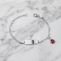 Marienkäfer Armband mit Gravur (Silber)