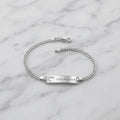 Herzarmband mit Gravur (Silber)