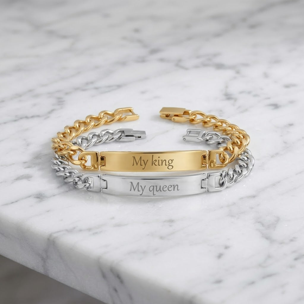 Hamilton Paar-Armband Gold und Silber aus Edelstahl
